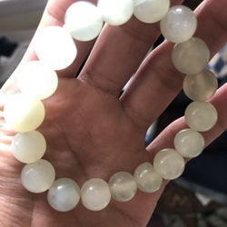 Water jade Stretch Bracelet Amazing Quality Large Beads Translucent $65