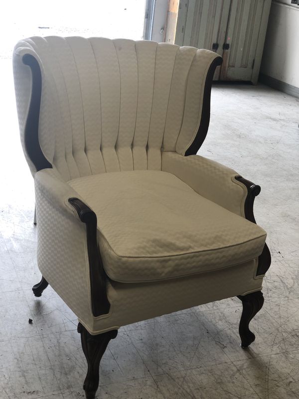 Ivory White Wingback Accent Chair For Sale In San Jose Ca Offerup