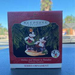 Halmark Collectable Disney Ornament Mickey And Minnie 1999
