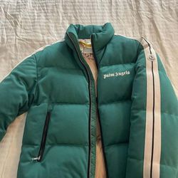Palm Angels Forest Green Moncler Puffer Jacket