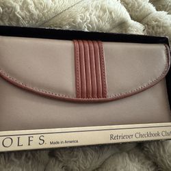 NEW Rolfs Leather Retriever Checkbook Clutch