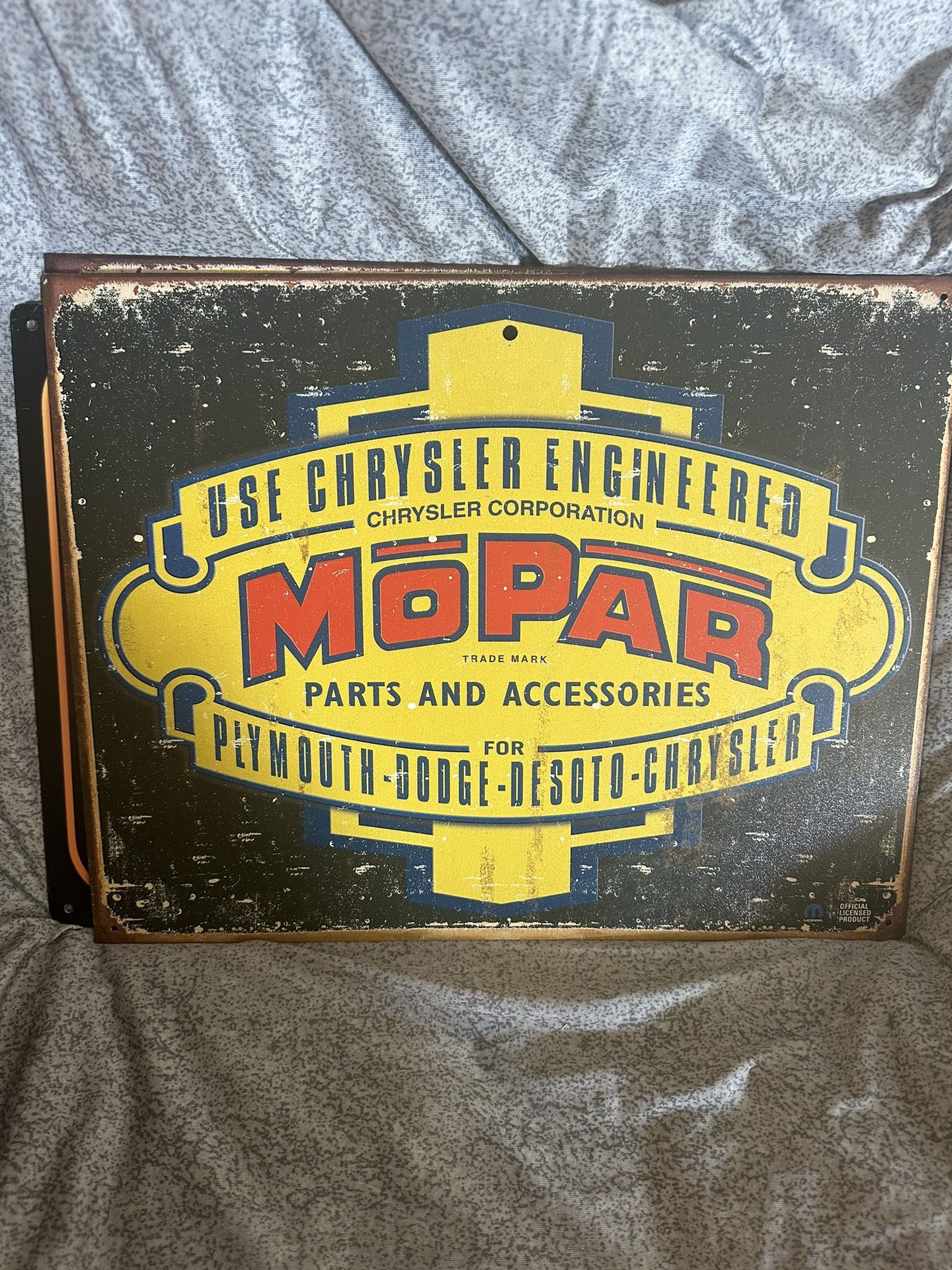 Mopar metal sign