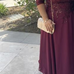 Burgundy  Dress
