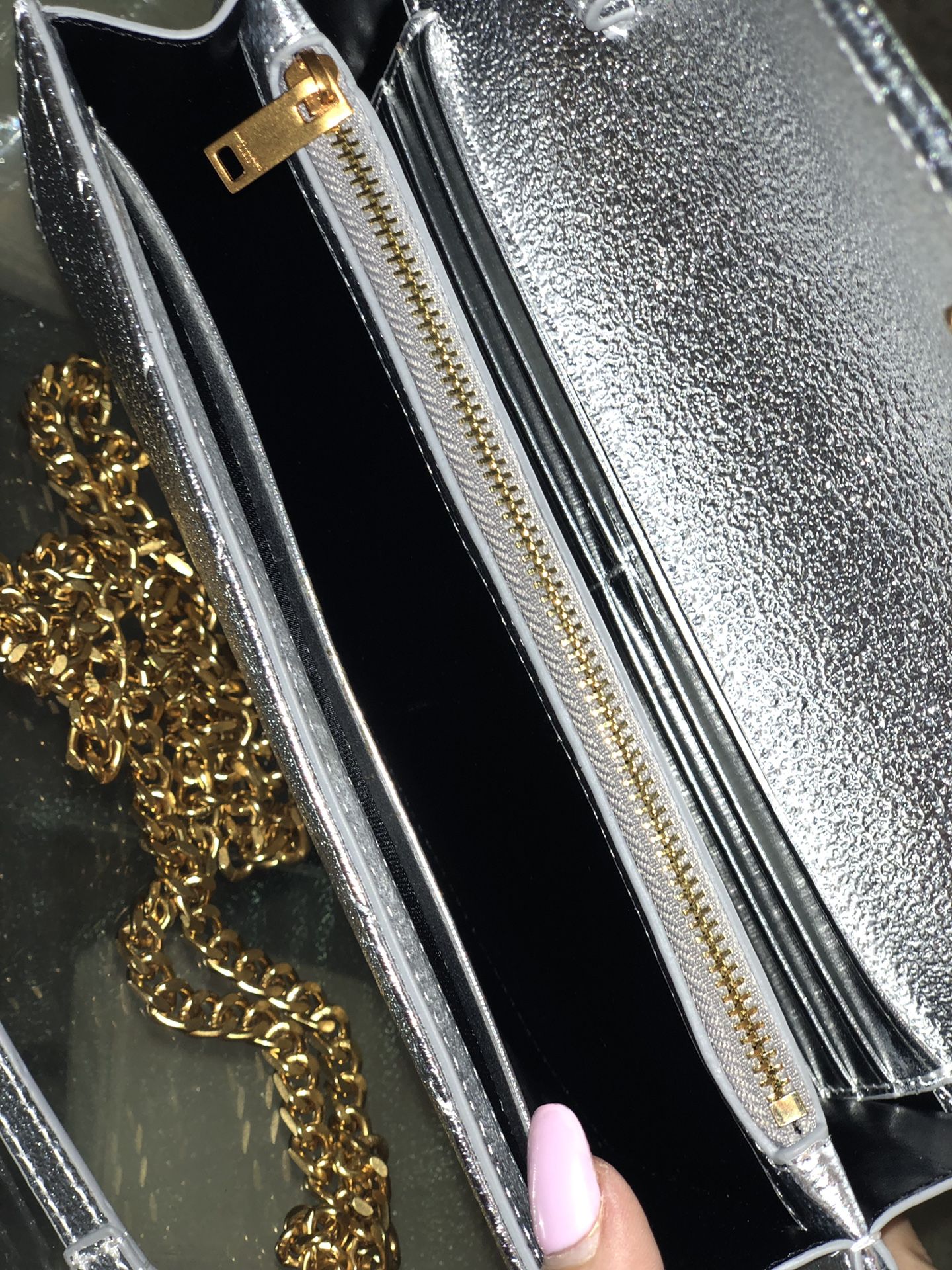 Ysl Monogram Clutch Insert With Chainsaw Chain Paul Smith