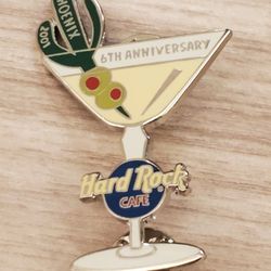 Hard Rock Cafe 6th Anniversary 2001 Phoenix Cocktail Pin