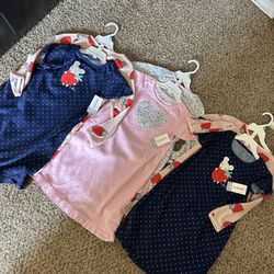 Toddler XS (4/5) Nightgown Sets (6 Total Gowns)New All Sets For $20