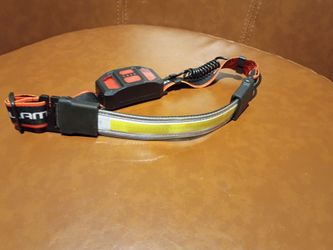 LED Headlamp with Orange Strap