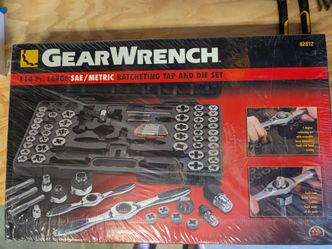 GEARWRENCH 114 Piece Ratcheting Tap and Die Set | SAE & Metric | 82812