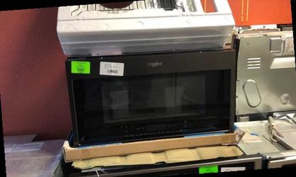 Brand New Whirlpool 1.9 cu. ft. Smart Over the Range Convection Microwave in Fingerprint Resistant Black Stainless B