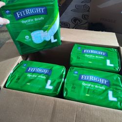 Fitrite Optifit Briefs Large 20 Count Comfort Air Breathable Design Extra