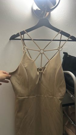 Charlotte Russe Cream Mini Dress with Strappy front & back