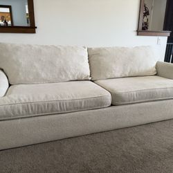 Cream Couch, Super Comfy, Deep Seats, No Pets