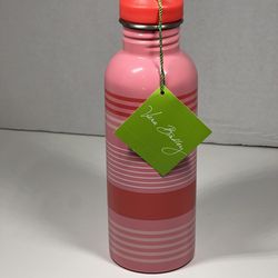 Vera Bradley Pink Stripes Tonal 25oz Water Bottle NWT