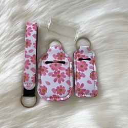 Keychain | Llavero -  Pink Flowers 🌸 