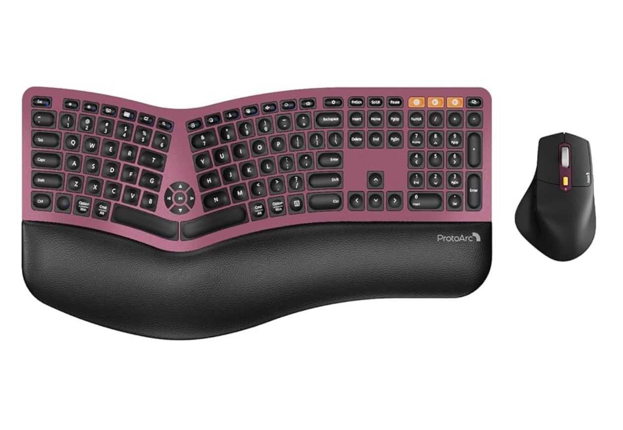 ProtoArc Ergonomic Wireless Keyboard Mouse