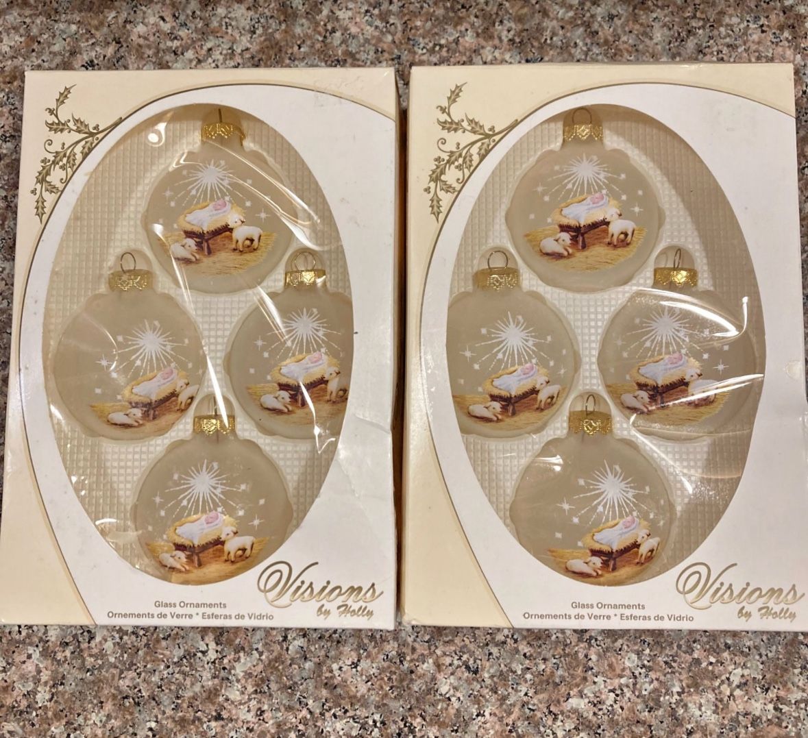 Vintage Nativity Christmas Ornaments