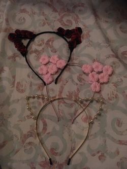 3 pairs cat ears