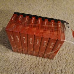 Lot Of 8 Sony High Fidelity Audio Sealed Blank Cassette Tapes 90 Minutes 
