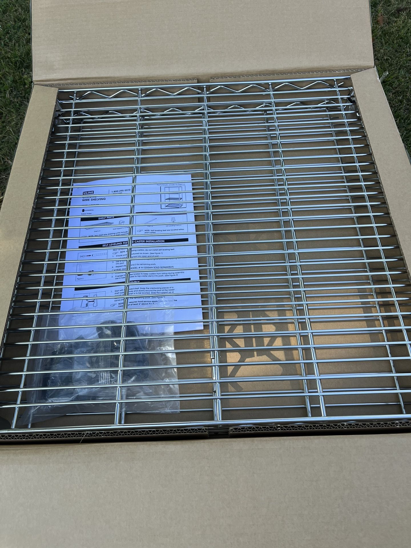 Uline Chrome Wire shelving 24”x 24”-Heavy grade- NIB- multiple quantities available