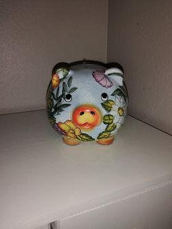 Broken But Home Decor Ceramic Biggy Piggy Bank 