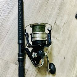Graphite USA 8ft 30-50lb Fishing Rod With Shimano Spheros SW20000  Combo $280