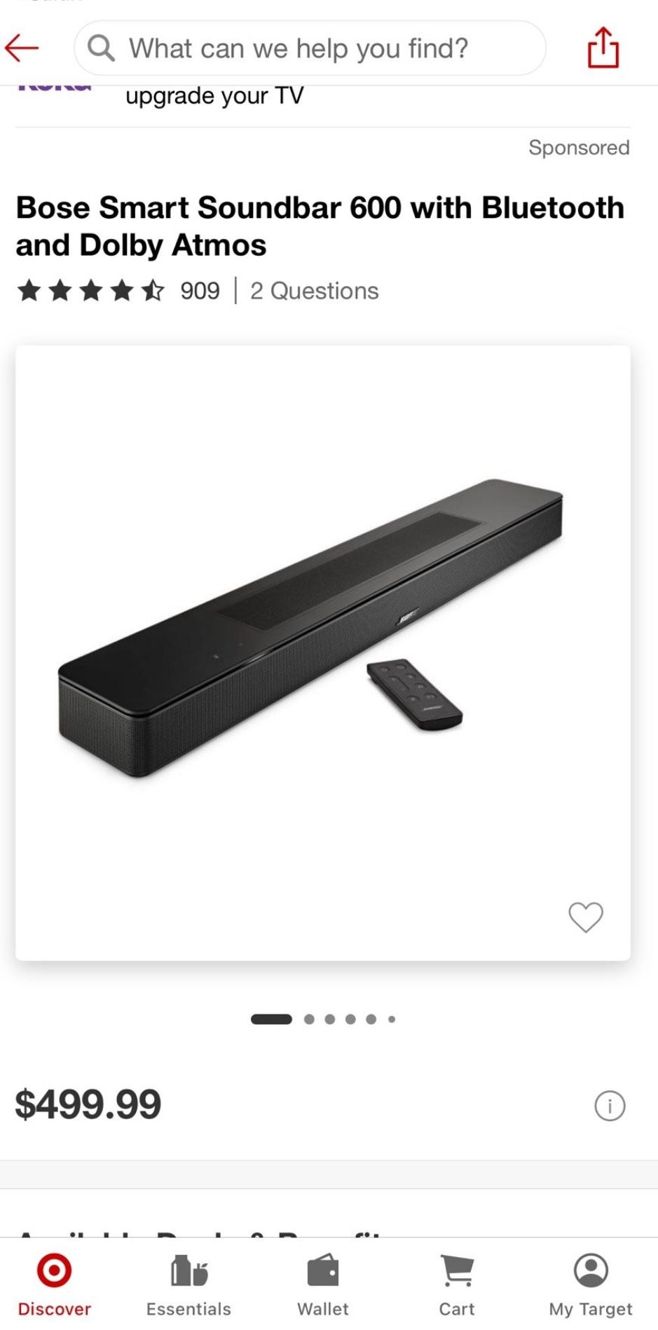 Bose - Smart Soundbar 600 with Dolby Atmos and Voice Assistant - Black