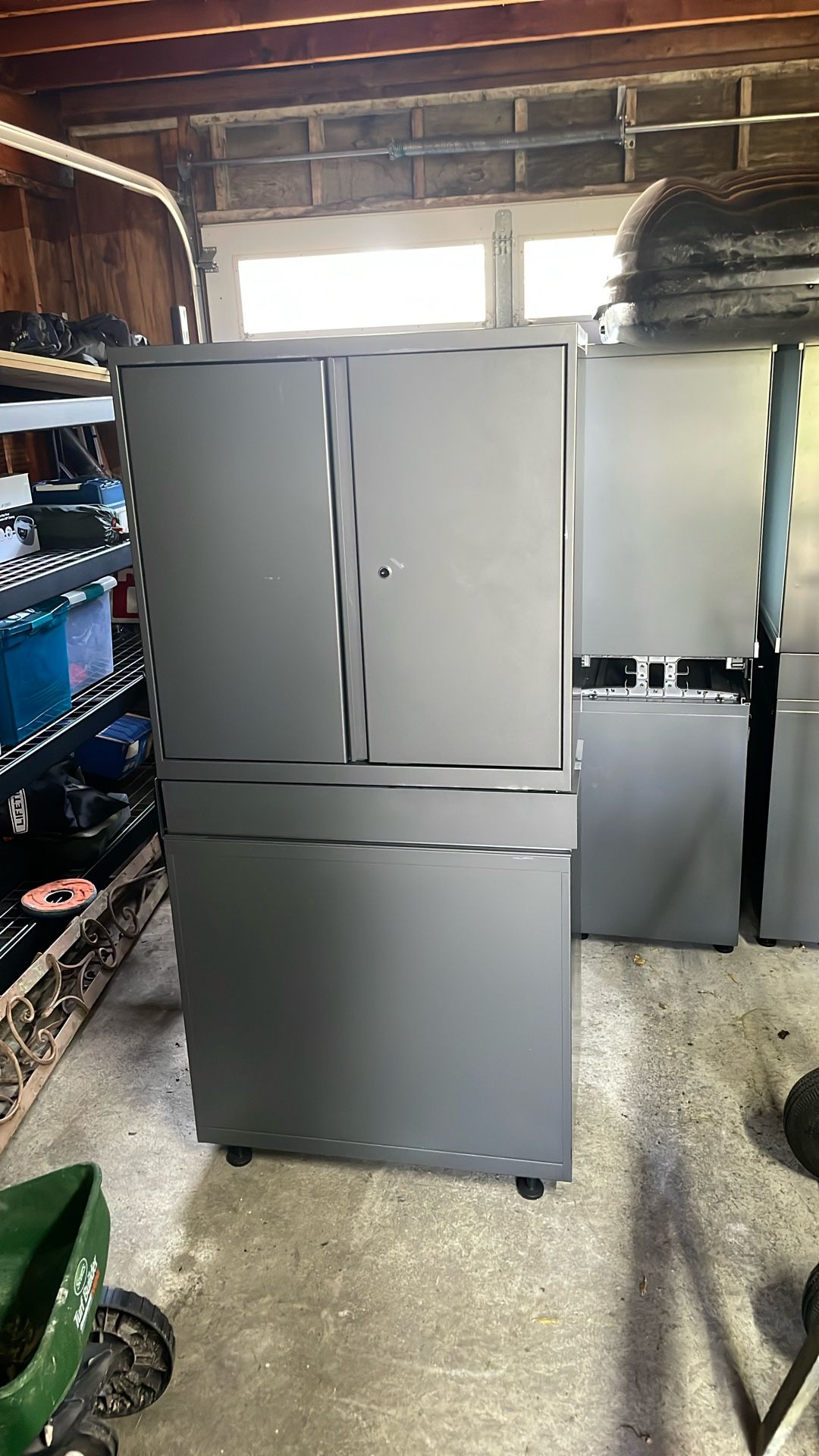 (Quantity:6) 2 Sided Metal Cabinet. $20 Each