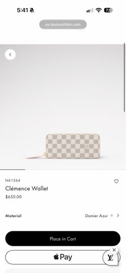 Louie Vuitton Damier Azur Zippy Wallet
