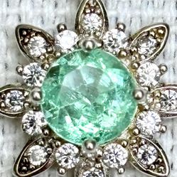 Genuine Colombian emerald pendant , silver 925, real natural emerald, colombian art, muzo emeralds, 1.05 carats