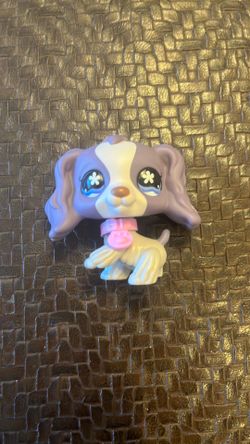 Littlest Pet Shop COCKER SPANIEL #672  Pet  Flower Eyes