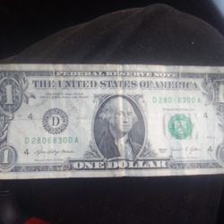 Dollar Faded Serial Number