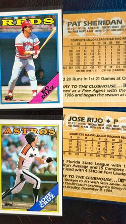 Error cards 🤩!! 1988 Topps Wrong Back Error Cards – Factory Misprints – Rare 4 Card Lot