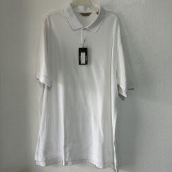 Roundtree & Yorke Gold Label Men’s Polo Shirt, Short Sleeve, White, Puma Cotton