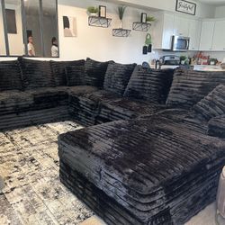 Brand New Elegant Comfy Corduroy Sectional Set 