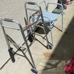 Walker and portable toilet