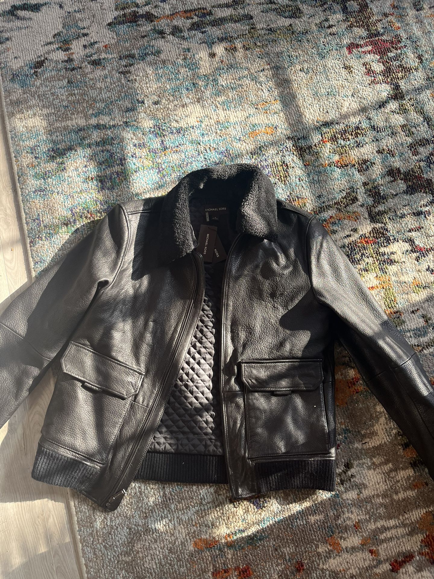 Brand New Michael Kors Leather Jacket ( Give Me Offers )