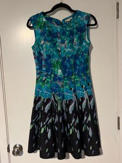 Floral Print Sleeveless Fit and Flare Dress