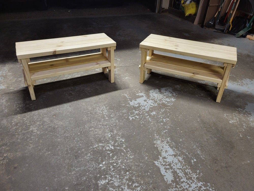 Handmade Wooden Shoeracks ($125 per)