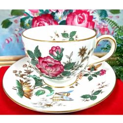 WEDGWOOD CHARNWOOD Vintage Bone China Tea Cup and Saucer