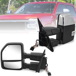 Uritue Left Driver Side Tow Mirror for 2023–2026 Ford F250 / F350 / F450 / F600