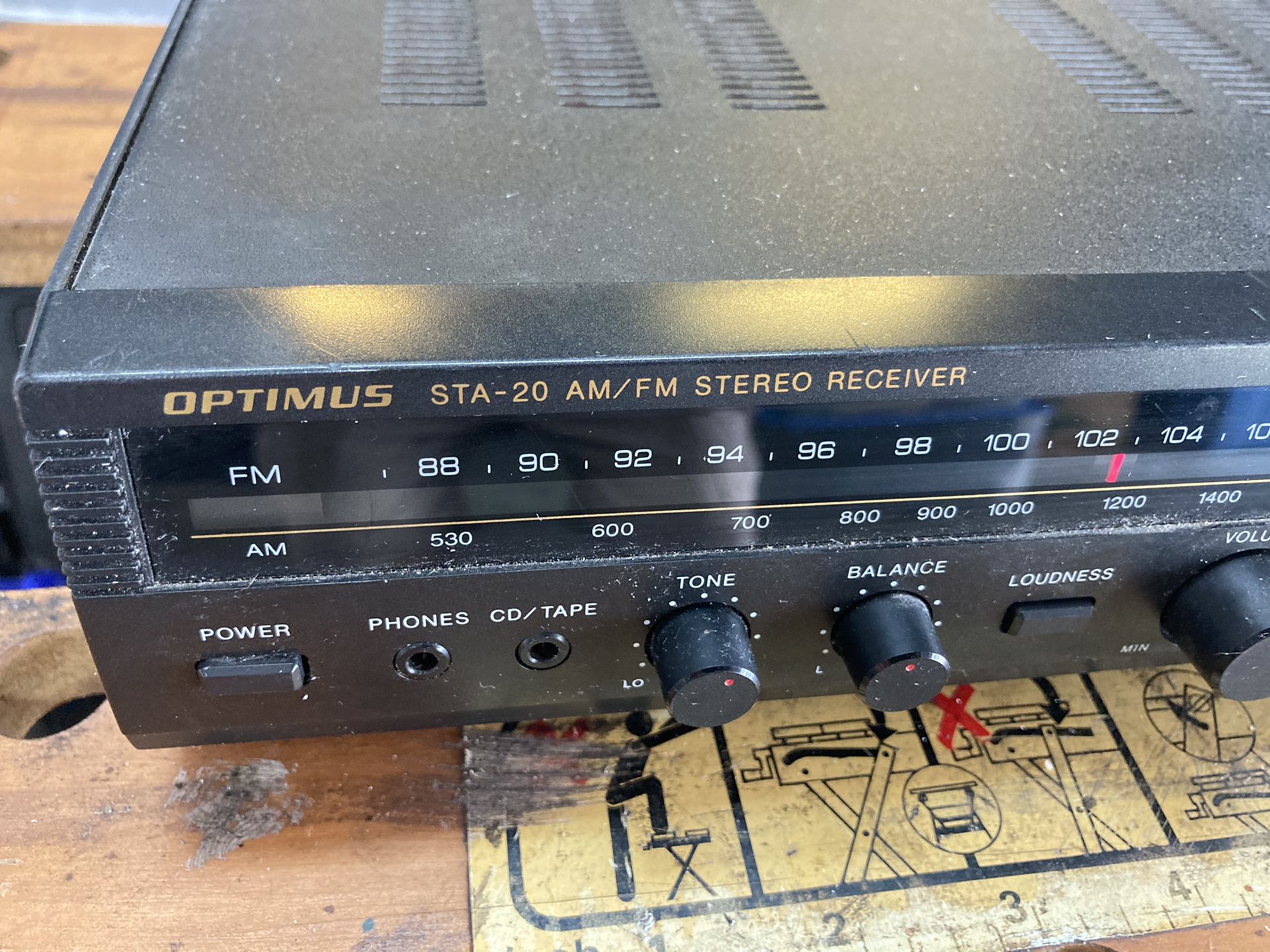 Optimus STA-20 Am/Fm Stereo Receiver