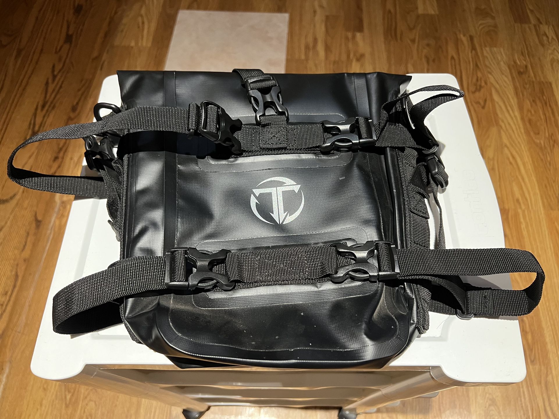 Waterproof Motorcycle Bag Tactical Roll Up Backpack Heat Resistant Saddle Bag Sissy Bar Bag