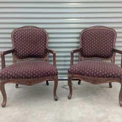Set Of Wide Accent Chairs 