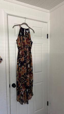 Floral Maxi Dress with High-Low Hem