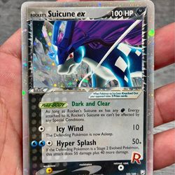 2004 POKEMON ROCKET'S SUICUNE EX TEAM ROCKET RETURNS-HOLO #105
