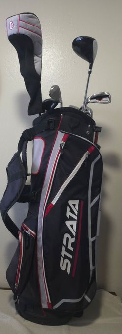 Left-Handed Strata Golf Club Set w/ Stand Bag – Great Condition