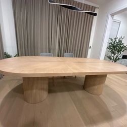 Belinda Oak Dining Table - Can Fit 12 Chairs!
