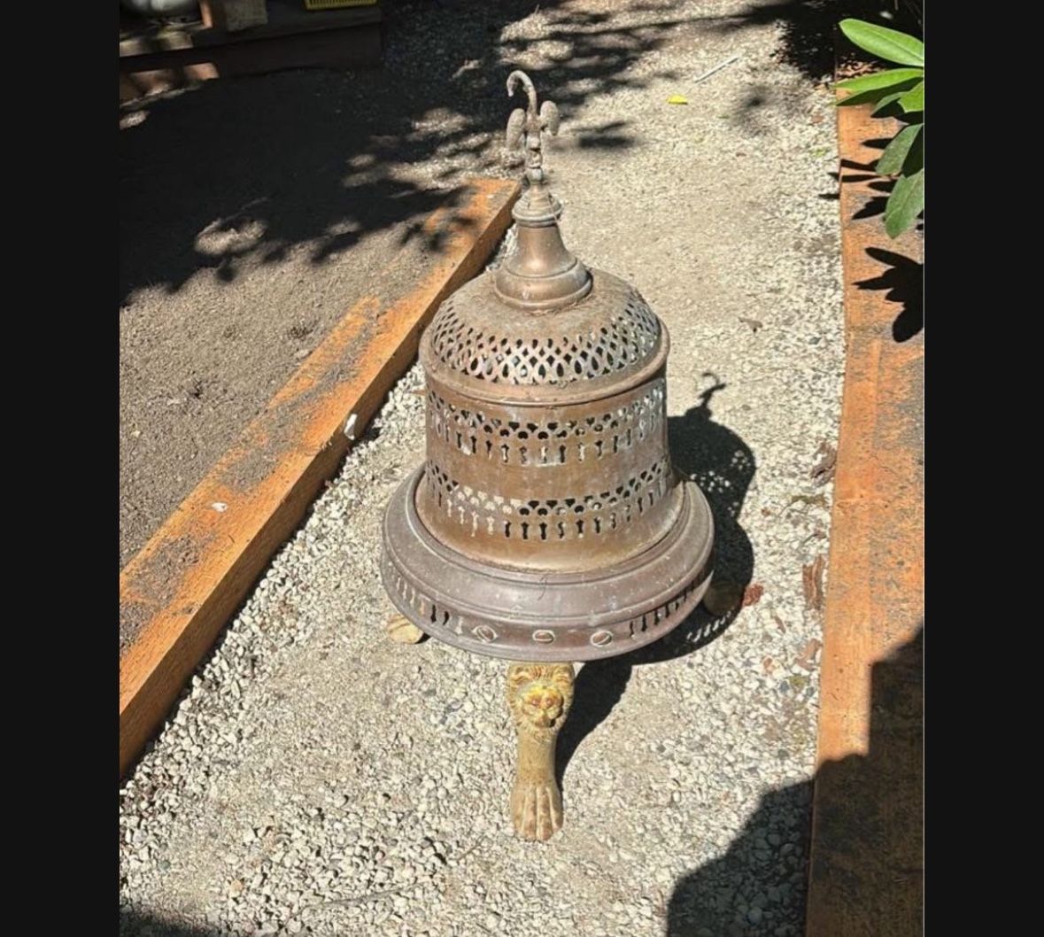 LOW PRICE MOVING- TAPPEI INDIAN ANTIQUE 19c COPPER HAMMERED BRAZIER