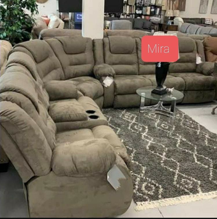 Mccade cobblestone reclining sectional discount