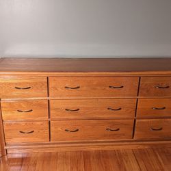 
Golden Oak Wood Vanity Dresser (Webb Furniture)